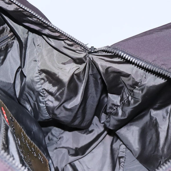 PRADA Sports Boston Bag Nylon 2way Black Silver Auth am7943