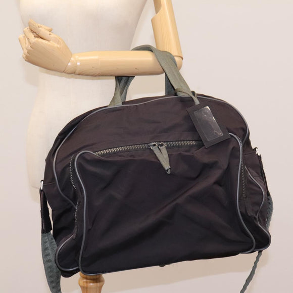 PRADA Sports Boston Bag Nylon 2way Black Silver Auth am7943