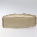 Salvatore Ferragamo Gancini Hand Bag Leather Gold Auth am7952-5