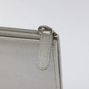 CHANEL Camelia Long Wallet Leather Silver CC Auth am7960-12