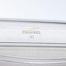 CHANEL Camelia Long Wallet Leather Silver CC Auth am7960-10