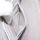 CHANEL Camelia Long Wallet Leather Silver CC Auth am7960-20