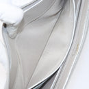 CHANEL Camelia Long Wallet Leather Silver CC Auth am7960-21