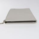 CHANEL Camelia Long Wallet Leather Silver CC Auth am7960-5