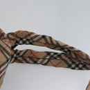 BURBERRY Nova Check Blue Label Backpack Nylon Beige Silver Auth am7971-9