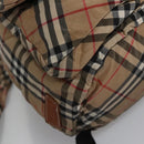 BURBERRY Nova Check Blue Label Backpack Nylon Beige Silver Auth am7971-15