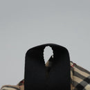 BURBERRY Nova Check Blue Label Backpack Nylon Beige Silver Auth am7971-14