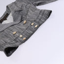 LOUIS VUITTON Jacket & Skirt Setup Jacket Silk 36 Gray LV Auth am7979-10