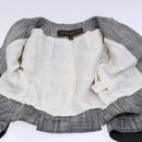 LOUIS VUITTON Jacket & Skirt Setup Jacket Silk 36 Gray LV Auth am7979-13