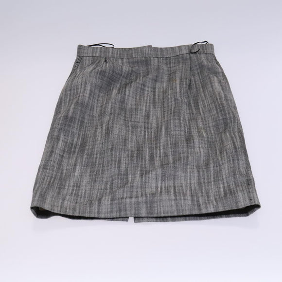 LOUIS VUITTON Jacket & Skirt Setup Jacket Silk 36 Gray LV Auth am7979