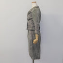 LOUIS VUITTON Jacket & Skirt Setup Jacket Silk 36 Gray LV Auth am7979-5