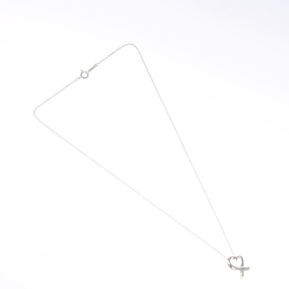 TIFFANY&Co. Loving Heart Necklace Ag925 Silver Auth am7989