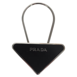 PRADA Key Ring metal Black M713 Auth am7994 - 0