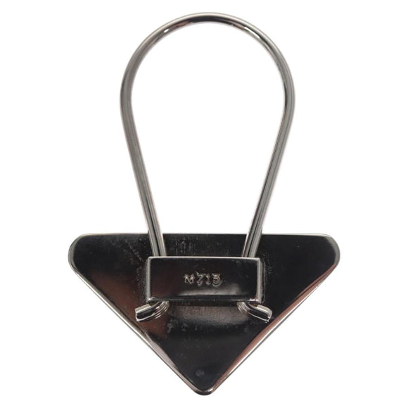PRADA Key Ring metal Black M713 Auth am7994