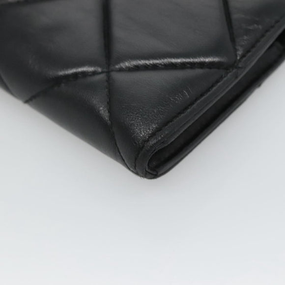 Salvatore Ferragamo Vala Long Wallet Leather Gold Black Auth am8004