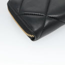 Salvatore Ferragamo Vala Long Wallet Leather Gold Black Auth am8004-16