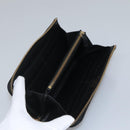 Salvatore Ferragamo Vala Long Wallet Leather Gold Black Auth am8004-10