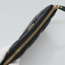 Salvatore Ferragamo Vala Long Wallet Leather Gold Black Auth am8004-5
