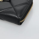 Salvatore Ferragamo Vala Long Wallet Leather Gold Black Auth am8004-7