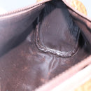 FENDI Zucchino Canvas Clutch Bag PVC Vintage Beige Auth am8012-11