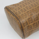 FENDI Zucchino Canvas Clutch Bag PVC Vintage Beige Auth am8012-14