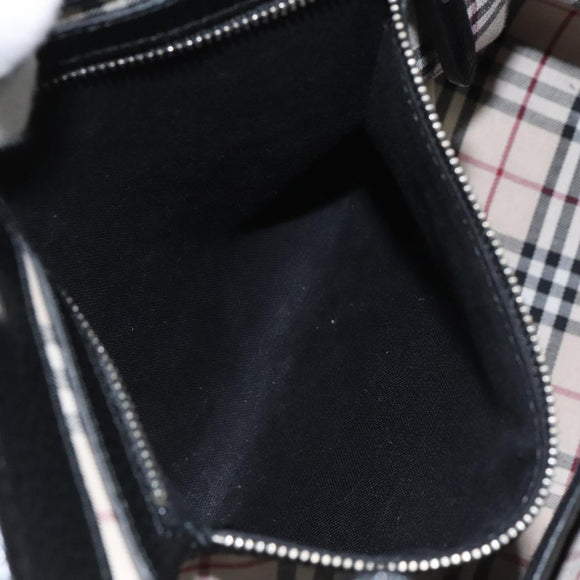 BURBERRY Hand Bag Leather Black Auth am8014