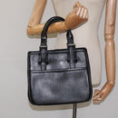 BURBERRY Hand Bag Leather Black Auth am8014-22