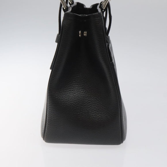 BURBERRY Hand Bag Leather Black Auth am8014
