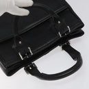 BURBERRY Hand Bag Leather Black Auth am8014-6