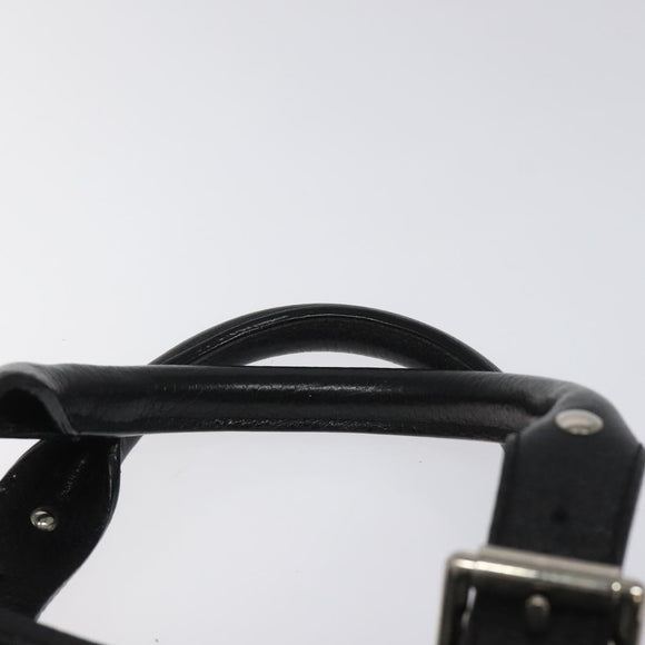 BURBERRY Hand Bag Leather Black Auth am8014