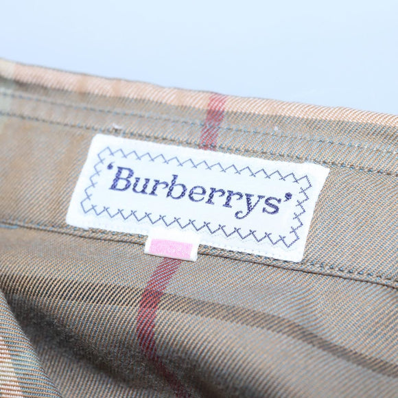 Burberrys Nova Check Shirt Cotton Beige Auth am8015