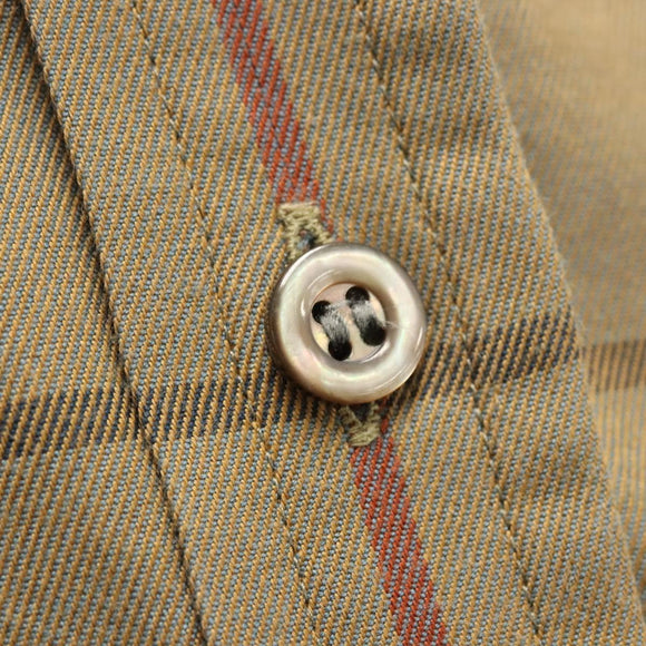 Burberrys Nova Check Shirt Cotton Beige Auth am8015