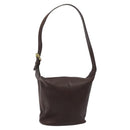 Coach Shoulder Bag Leather Brown gold Auth am8019-1
