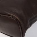 Coach Shoulder Bag Leather Brown gold Auth am8019-16