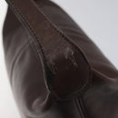 Coach Shoulder Bag Leather Brown gold Auth am8019-9