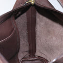 Coach Shoulder Bag Leather Brown gold Auth am8019-18