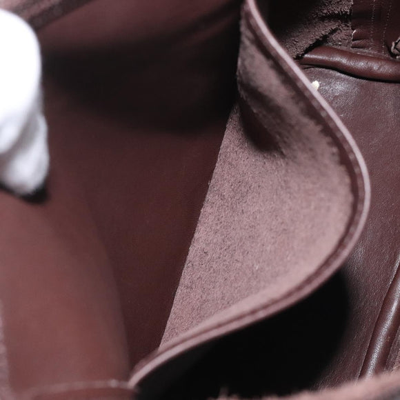 Coach Shoulder Bag Leather Brown gold Auth am8019