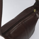 Coach Shoulder Bag Leather Brown gold Auth am8019-6