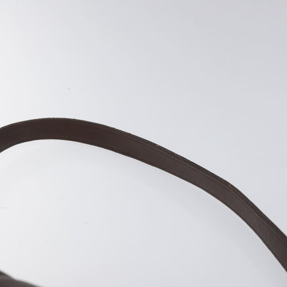 Coach Shoulder Bag Leather Brown gold Auth am8019