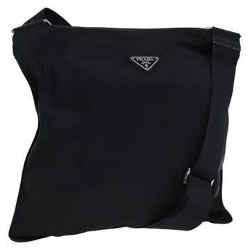 PRADA Shoulder Bag Nylon Black Silver Auth am8025