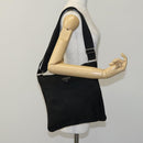 PRADA Shoulder Bag Nylon Black Silver Auth am8025-21