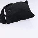 PRADA Shoulder Bag Nylon Black Silver Auth am8025-4