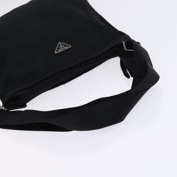 PRADA Shoulder Bag Nylon Black Silver Auth am8025