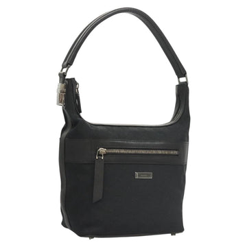 GUCCI GG Canvas Shoulder Bag Black 001 4299 Auth am8054