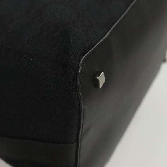 GUCCI GG Canvas Shoulder Bag Black 001 4299 Auth am8054