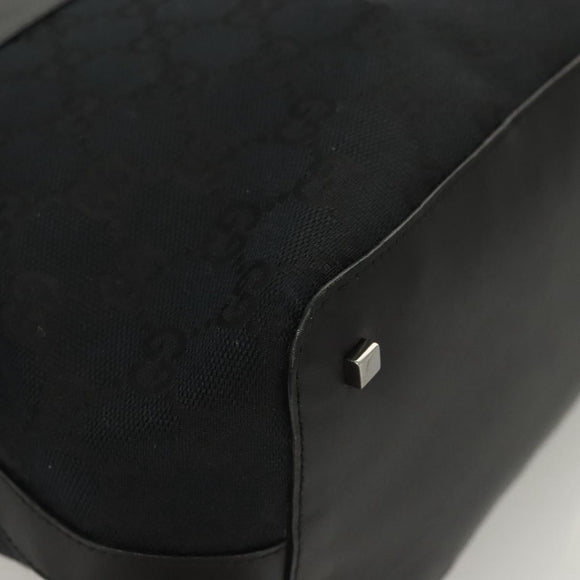 GUCCI GG Canvas Shoulder Bag Black 001 4299 Auth am8054