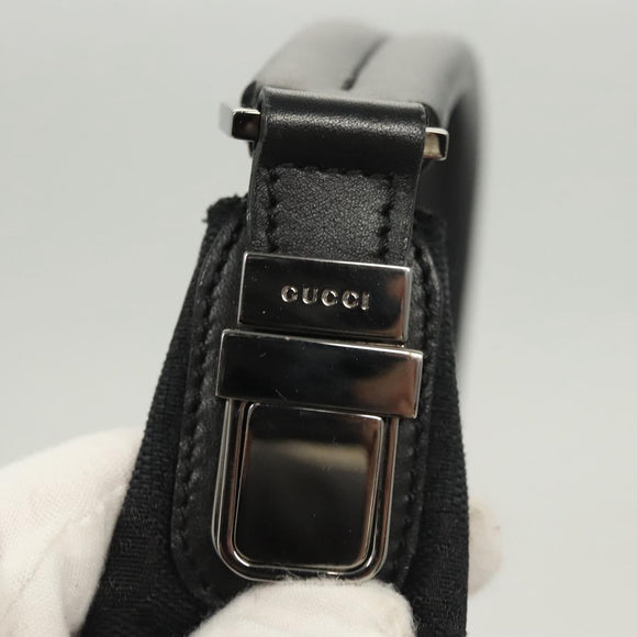 GUCCI GG Canvas Shoulder Bag Black 001 4299 Auth am8054