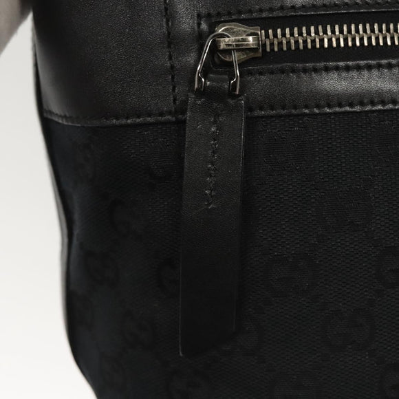GUCCI GG Canvas Shoulder Bag Black 001 4299 Auth am8054