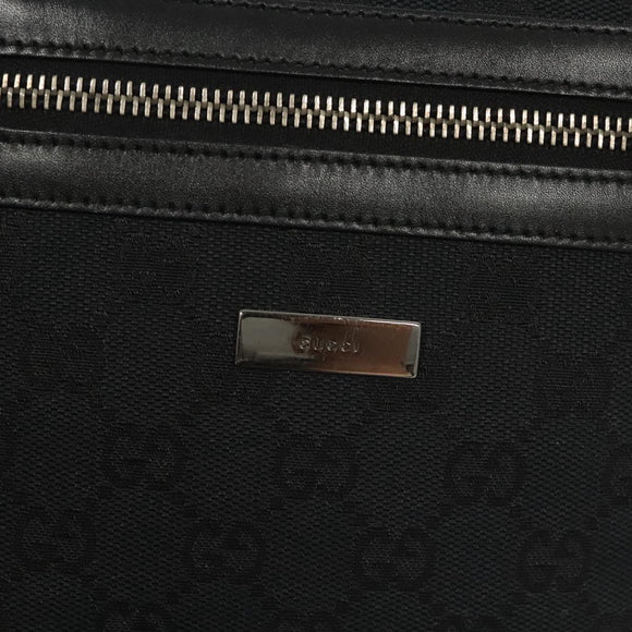 GUCCI GG Canvas Shoulder Bag Black 001 4299 Auth am8054