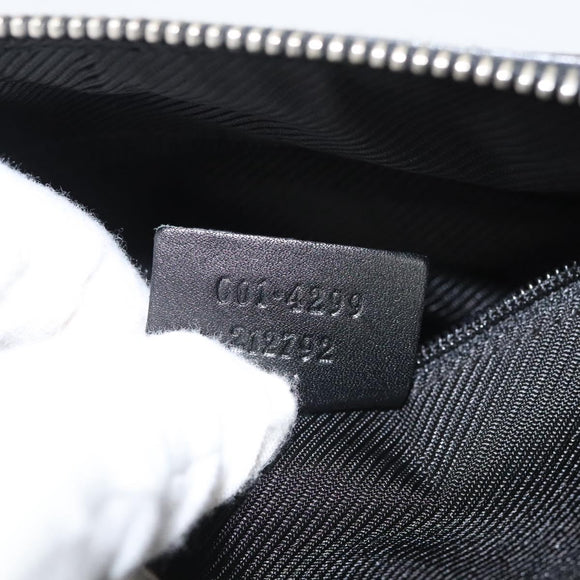 GUCCI GG Canvas Shoulder Bag Black 001 4299 Auth am8054
